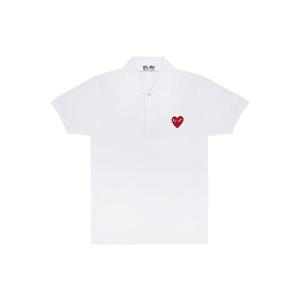 꼼데가르송 P1T006 5 (AX-T006-051 5) PLAY 플레이 레드 하트 와펜 폴로 남성 반팔티
