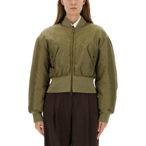 생로랑 나일론 크롭 봄버 봄버 자켓 820233 Y845W1340 Green