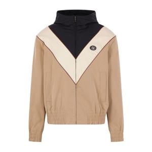 발렌티노 컬러 블록 스탠드 칼라 로고 패치 재킷 VCIQ12 CKVC0U