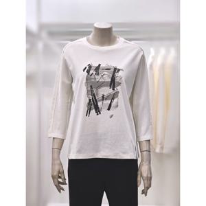 [프렐린]RTP261030 루즈핏 7부 소매 프린트 티셔츠
