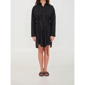 로에베 포인티드 칼라 벨티드 미니 셔츠 원피스 S359Y09XK9 110