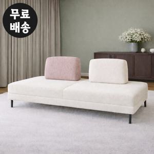 뮤지 패브릭 쇼파 모듈 소파 3인용 거실 인디핑크