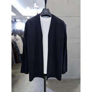 바쏘옴므 세이브존03 바쏘옴므 남자 봄 여름 네이비 냉감 오픈 가디건 WSAQA2GW02A