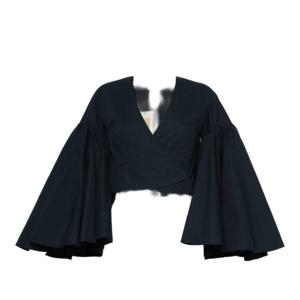 자크뮈스 플레어 슬리브 크롭 랩오버 탑 TOW00904 AW00648390