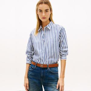 [타미힐피거(여성)]포플린 이지 스트라이프 셔츠 T22G1WSH050WT1