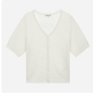 [써스데이아일랜드] (T256MCD131W)크로셰 브이넥 가디건 T256MCD131