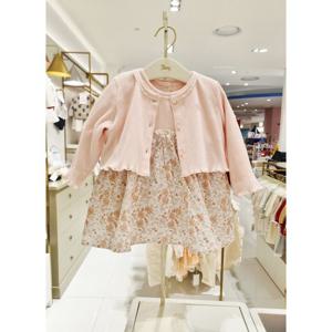 [에뜨와] (에뜨와) (백일돌선물)엘리플라워 가디건 셋트 원피스 (07T124002) (유아 출산 백일 돌선물 조카선물) 07T124002