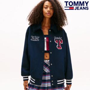 [타미힐피거데님] T32G0WJC14TWT1 여성 울 바시티 재킷 T32G0WJC14TWT1