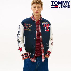 [타미힐피거데님] T32G0WJC15TMT1 남성 바시티 배지 재킷 T32G0WJC15TMT1