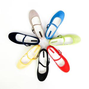 [신난다슈] 여성 플랫슈즈 1cm 벨벳 메리제인슈즈 BRP2175030