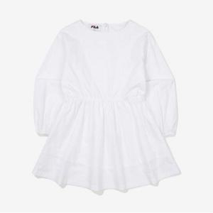 [휠라키즈] [휠라키즈] 핀턱 우븐 원피스 (FK2OPF1202F_OWH) (FK2OPF1202F_OWH)