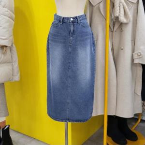 르피타 DP01 H라인 미디 청 스커트 L245USK201