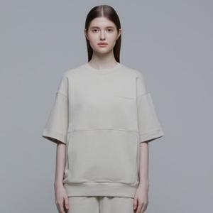 내셔널지오그래픽 N242USW030 피타 세미오버핏 반팔 맨투맨 OAK BEIGE