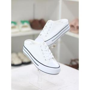 바이로쏘 세이브존03 캔버스 키높이 플랫폼 4.5cm 스니커즈 뮬 SAV(BY)24S11762AB2