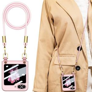 갤럭시Z플립4 제트지 심플 크로스 바디 스트랩 슬림 하드 케이스