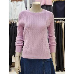 SOUP 세이브존07 여성 라운드넥 꽈배기 니트 SA9LK90