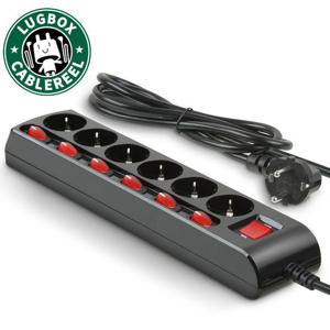 러그박스 6구개별접지1.5M 블랙