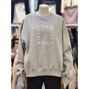 SOUP 세이브존07 레터링 기모 맨투맨 티셔츠 OAALTT2