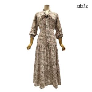 [에이비에프지]플라워패턴 긴팔 롱 원피스 APZ1HO40C