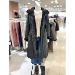 소고 세이브존01 밍크 카라넥 토끼퍼 트리밍 롱 점퍼 TK4FA12