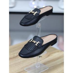 바이로쏘 세이브존06 가죽 프린지 플랫 1cm 뮬 블로퍼 (BY)25S12425CB4