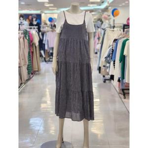 SOUP 세이브존07 면 잔체크 끈니시 원피스 OB5OPT5