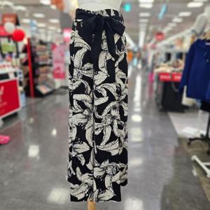 스테파니 HC07 나염 블랙 끈  반밴딩 나팔 팬츠 A25PT5221