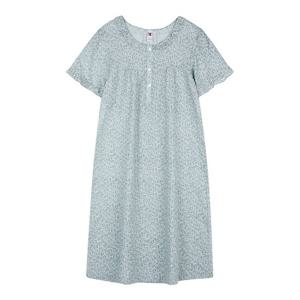 잠이 잘오는 시원한 면 요루 꽃망울나염 여성 파자마 잠옷 원피스 WGN7167W