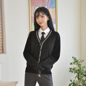 아트박스/두두 교복몰 블랙 라인 가디건(남여공용) 교복 교복가