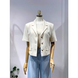 [올리브데올리브] 올리브데올리브 ( OW5MJ454) 쓰리버튼 플랩포켓 크롭 싱글자켓 OW5MJ454