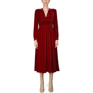 모스키노 레드 벨벳 브이넥 원피스 04106133 0117