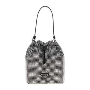 프라다 장식 새틴 버킷 백 1BE067VOOD2HNJ F0T7O