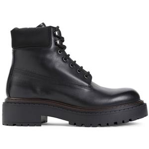 26 SS 프라다 러버 40mm 블랙 라운드토 레이스업 부츠 2TE205FG0013G21