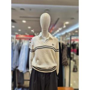 부루앤쥬디 세이브존03 부루앤쥬디 셔츠 배색 리본 니트 AGBBRJPO410CA