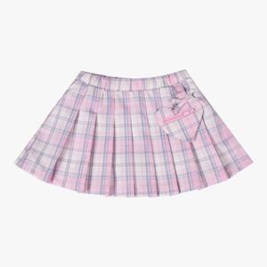 [로엠걸즈(아동)]하트포켓 체크 플리츠 스커트 RGWH2581P