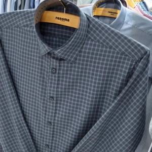 [레노마셔츠]슬림핏/멜란 체크 긴소매 셔츠 RPFSL0533 NY_US