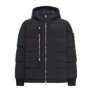 스톤 아일랜드 나일론 메탈 에코닐 후드 다운 파카 K2S15 410008