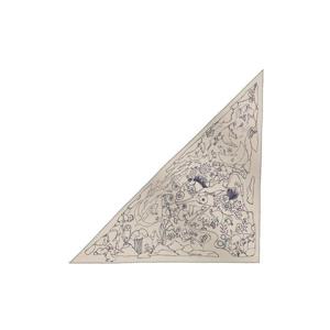 에르메스 밀레 에 앙 라핀스 트라이앵글 캐시미어 실크 나뛰렐 잉크 H364007S12