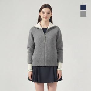 [GS]클라우스 여성 방풍안감 집업 골프 니트 자켓 FH25WW2512 GY