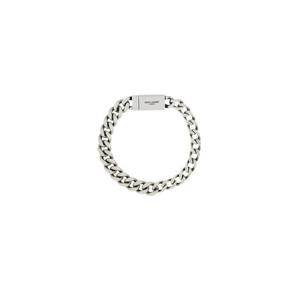 Saint Laurent생로랑 커브 체인 브레이슬릿 메탈 옥시다이즈드 실버 731208-Y1500-8142