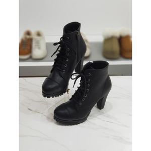 한슈 세이브존03 블랙즈 워커 미들힐 부츠 10cm AQHS24621kaA