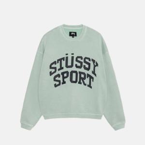(당일발송)스투시 빅 크래클 스포츠 크루넥 맨투맨 스웨트셔츠 라이트 블루 118537