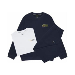 [내셔널지오그래픽키즈][온라인전용] K265UPB901 맨투맨 3PCS SET NAVY