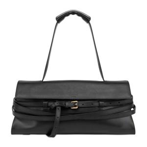 모스키노 블랙 가죽 버클 탑 핸들 클러치 MC4061PP1O OA0000