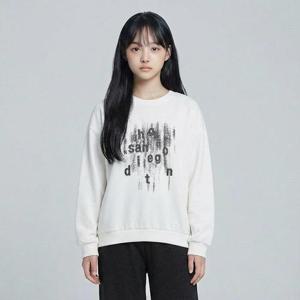 행텐틴즈 동백01 여아 더블페이스 트렌드 그래픽 맨투맨_화이트 14560-131-201-07-003