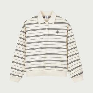 행텐틴즈 동백01 여아 카라 스트라이프 티셔츠_아이보리 14560-131-214-05-025