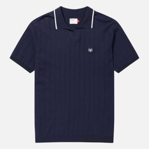 윌슨반팔티 VQA W242001GPS46-NVY 남성 카라형 반팔 스웨터