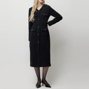 [시슬리]더블 아웃 포켓 트위드 롱원피스 SAOP70611