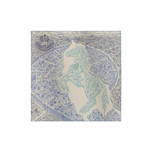 에르메스 라 누벨 시테 카빌리에레 숄 140 캐시미어 실크   나뛰렐 블루 로아얄 페트롤 H244273S16