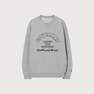 커버낫긴팔티 JQS CO2501CR42-MG 클래식 아치로고 맨투맨 Melange Gray